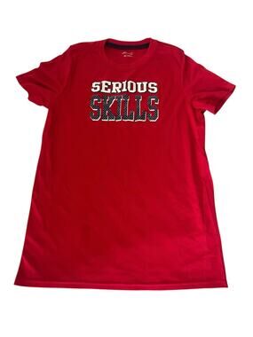 BCG Boys Red Serious Skills Short Sleeve Graphic T-Shirt Youth Size XL
